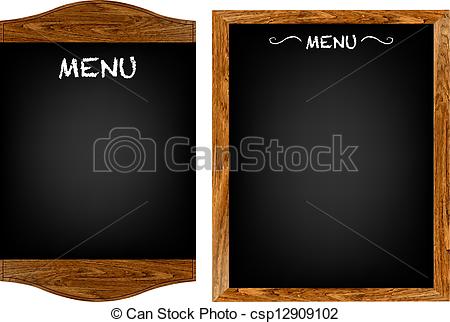 Clipart Of Restaurant Menu Board Set With Text   2 Restaurant Menu