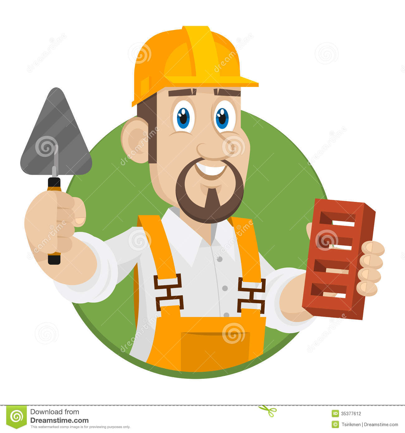 Emblem Builder In Circle Stock Photography   Image  35377612