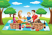 Family Picnic Illustrations And Clipart  152 Family Picnic Royalty