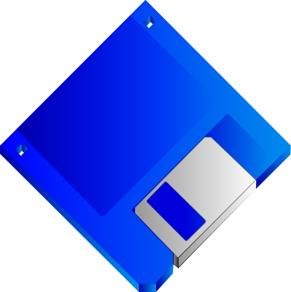 Floppy Disk Blue No Label Clip Art At Clker Com   Vector Clip    