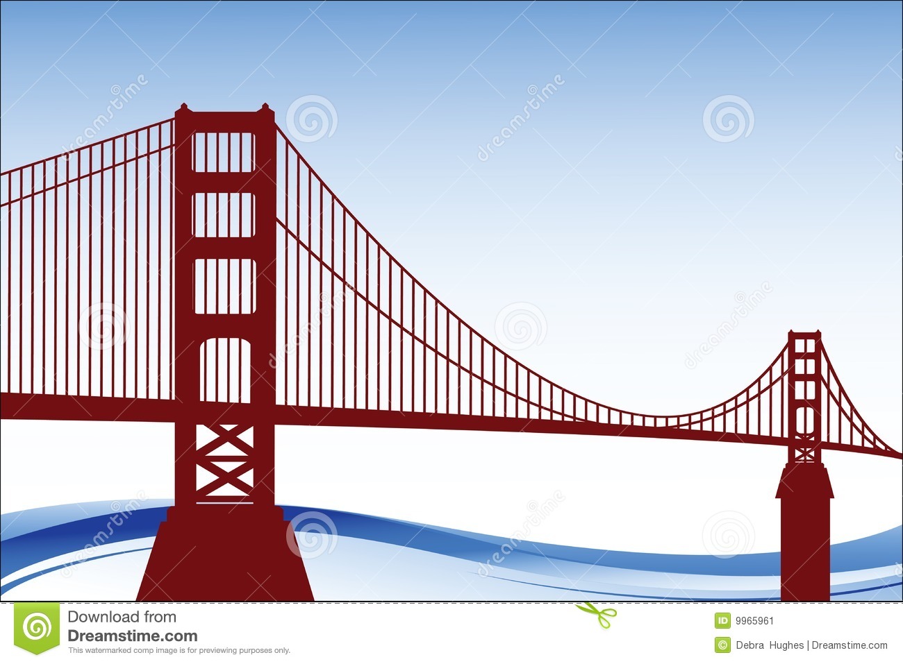 Golden Gate Bridge Landscape Perspective Stock Image   Image  9965961