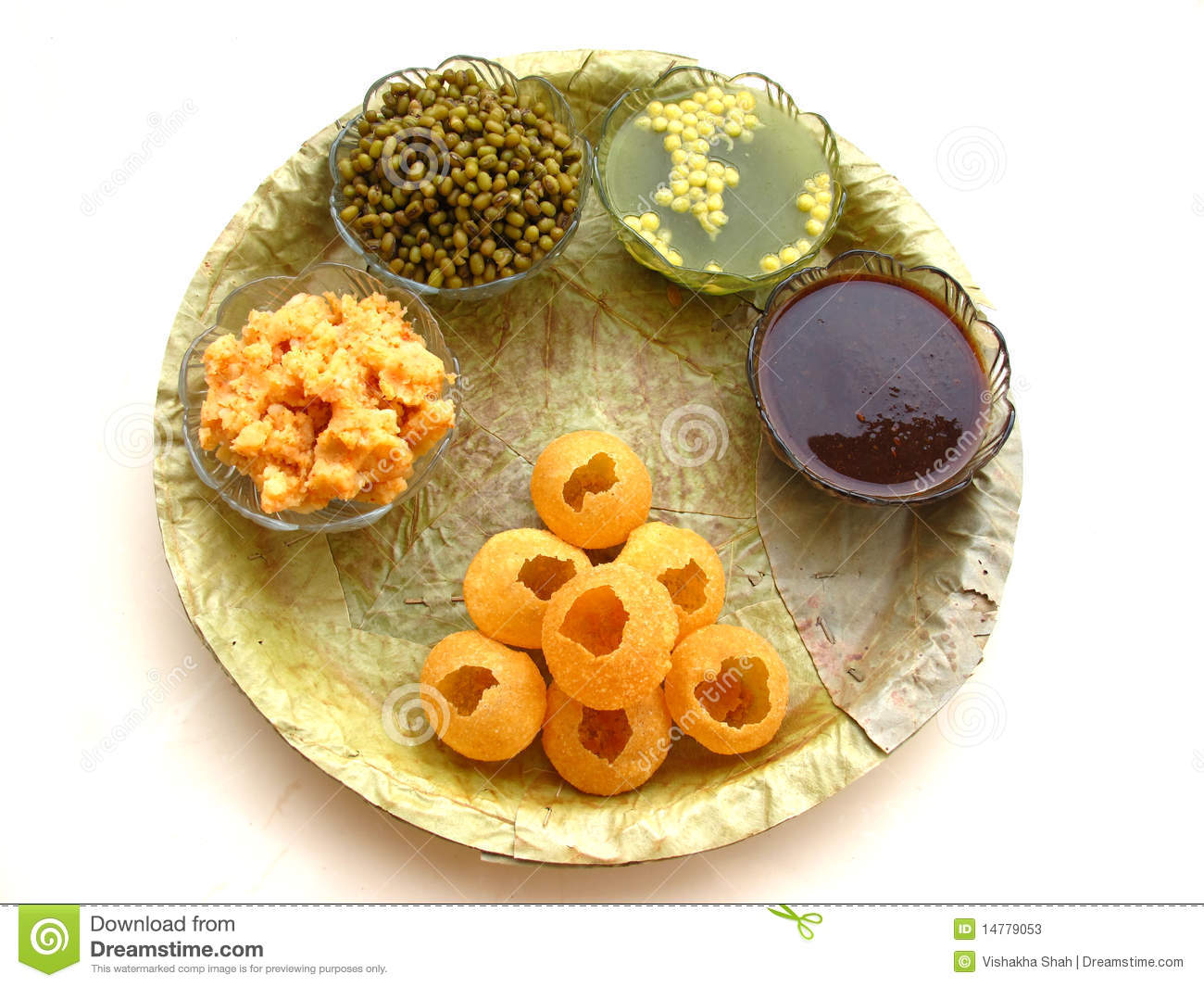 Indian Food Pani Puri Stock Photos   Image  14779053