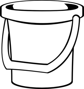 Pail Clipart Black And White White Bucket 1 Clip
