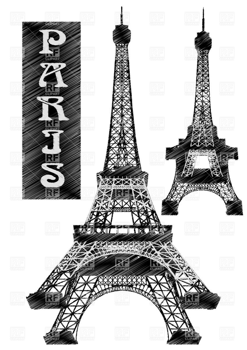 Paris   Eiffel Tower Download Royalty Free Vector Clipart  Eps 