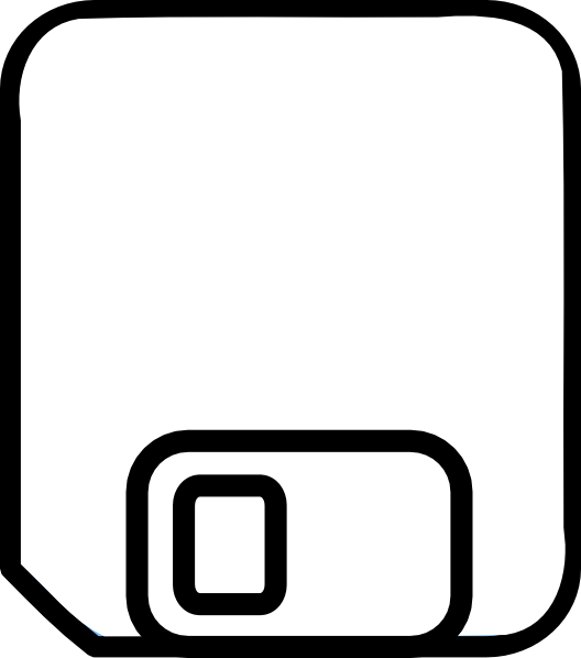 Plain Floppy Disk  Save  Clip Art