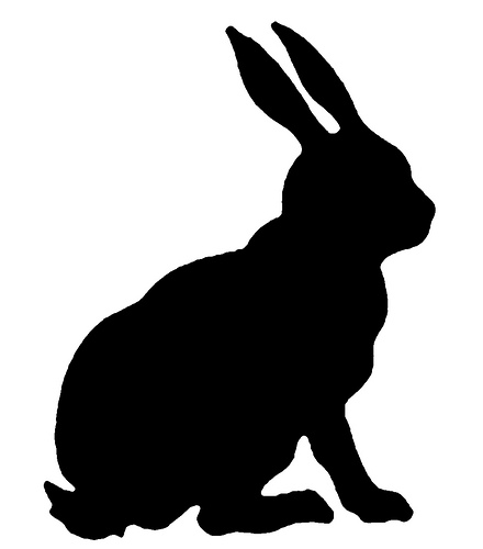 Rabbit Silhouette Copyright Free   Flickr   Photo Sharing    Clipart