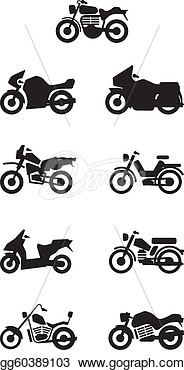     Silhouettes Vector Motorbikes Motorcycles  Clipart Drawing Gg60389103