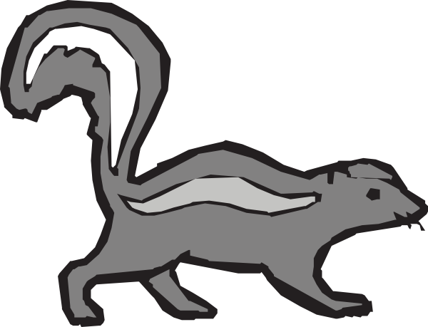 Simple Gray Skunk Clip Art At Clker Com   Vector Clip Art Online