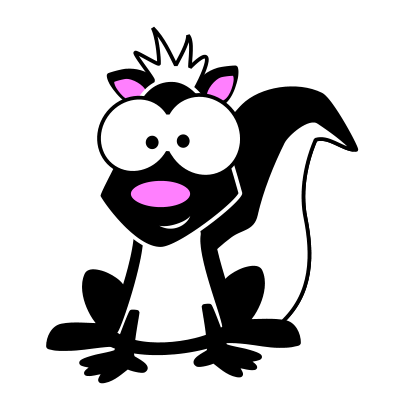 Skunk Outline How To Draw A Cartoon Skunk 9