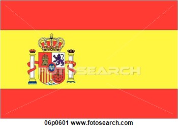 Spain Flag View Large Clip Art Graphic