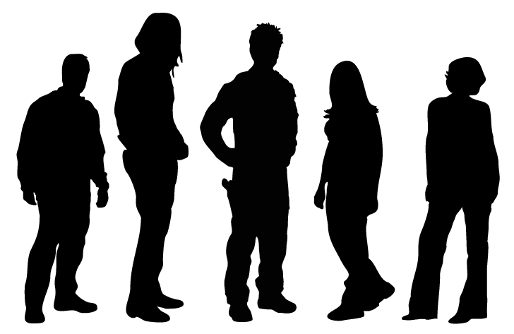 Today S Freebie Is Vector 5 Pack Of Male And Female Silhouettes From