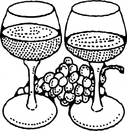 Two Glasses Of Wine Clip Art Vector Free Vector Graphics   Vector Me