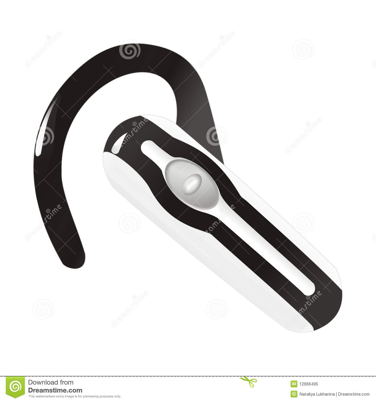 Vector Bluetooth Headset Royalty Free Stock Photo   Image  12666495