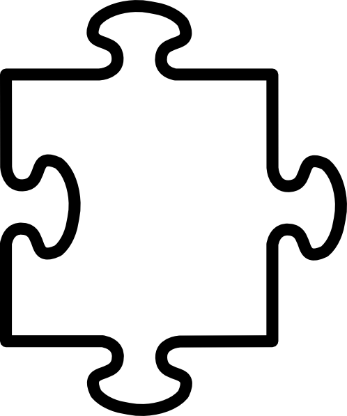 White Puzzle Piece Clip Art At Clker Com   Vector Clip Art Online    
