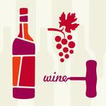 Wine Theme Vector Illustration Wine Theme Icons Vector Set Of