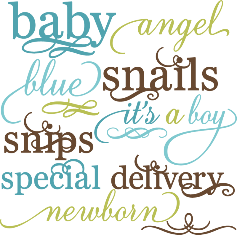 Baby Boy Words Set Svg File For Scrapbooking Crafts Baby Svg Files