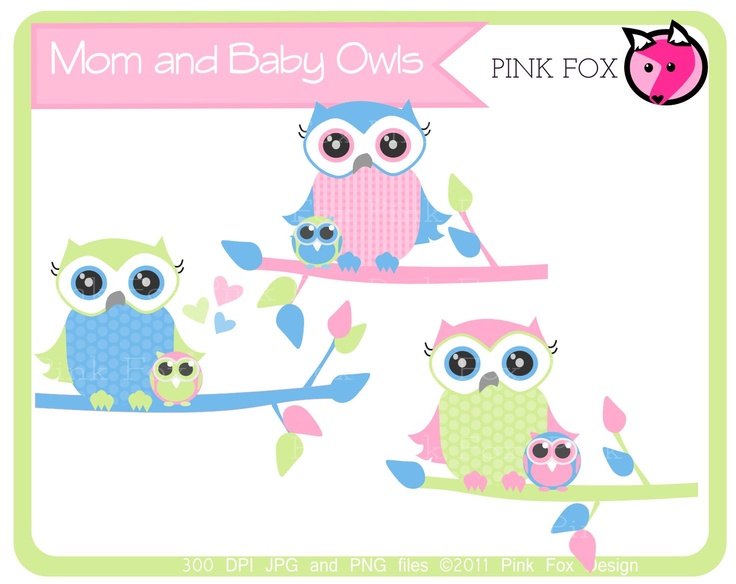 Baby Owl Clip Art   Baby Owl Clip Art   Bird Clipart   Baby Shower