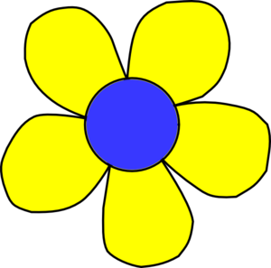 Blue And Yellow Flower Clip Art At Clker Com   Vector Clip Art Online