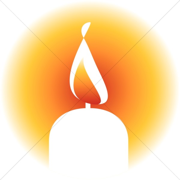 Brightly Lit Candle Clipart