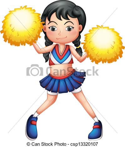 Cheerleader Uniform Gelber Pompoms   Csp13320107