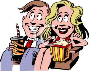 Clipart Image Of A Couple In A Movie Theater