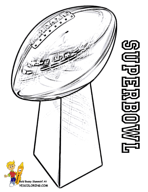 Coloring Superbowl Trophy At Yescoloring