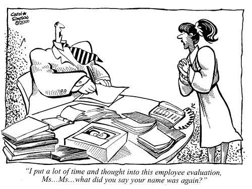 Evaluation Cartoon Cartoon  Employee Evaluation
