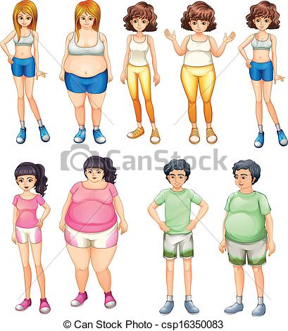Fat And Thin Clipart Fat And Skinny People