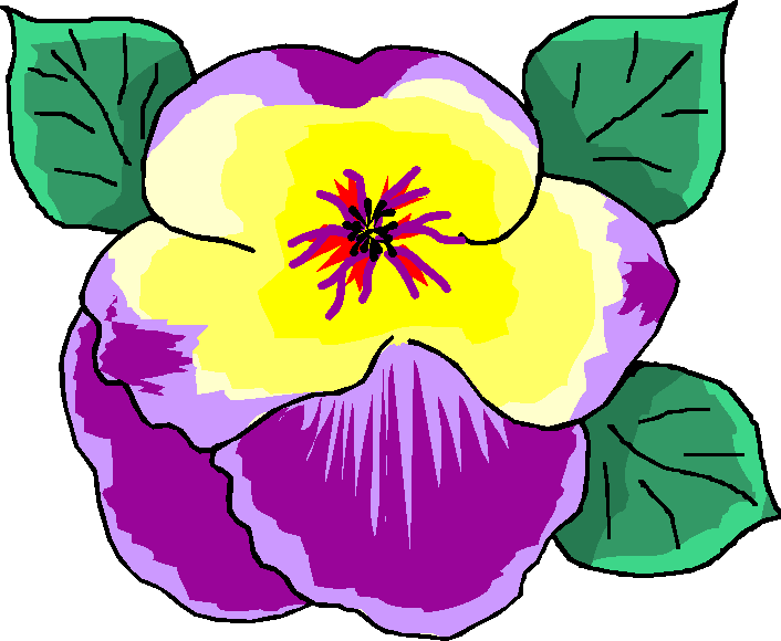Flower Clipart Purple Yellow Free Clipart   Free Microsoft Clipart