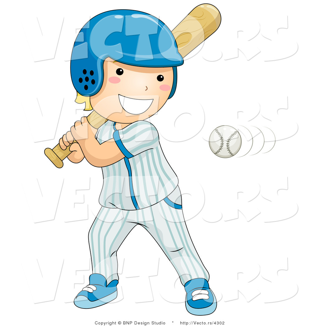 Happy Boy Swinging At Baseball Ball Centered Over 2 Crossed Baseball    