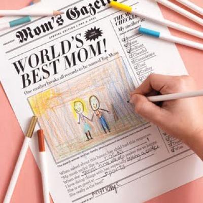 Mother S Day Newspaper Card  Kids Mothers Day Cards    Tip Junkie