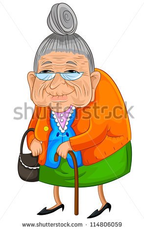 Old Lady  Vector Version Available In My Gallery    Stock Photo