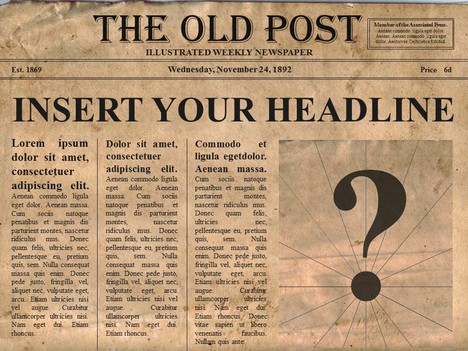 Popular Editable Powerpoint Newspapers With This Old Times Newspaper