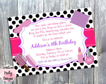     Slumber Party Personalized Birthday Party Invite   Digital Printable