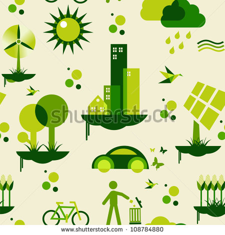 Sustainable City Development With Environmental Icons Conservation