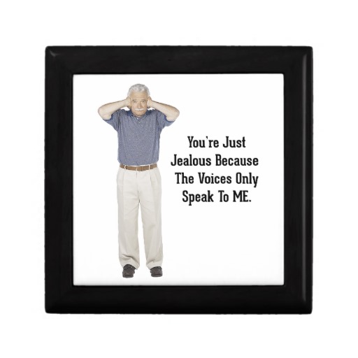 The Voices   Funny Sayings Quotes Jewelry Boxes   Zazzle