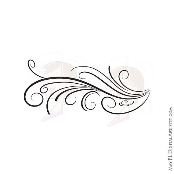 Wedding Curly Cue Clipart