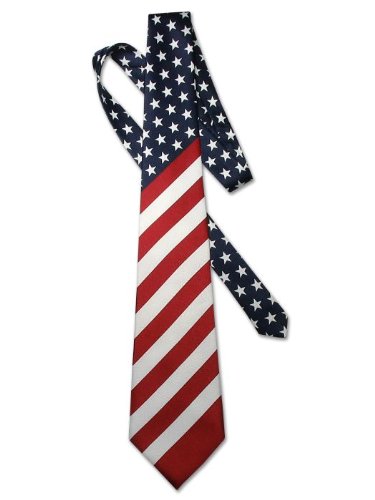 American Flag Men S Neck Tie Usa Patriotic Necktie New