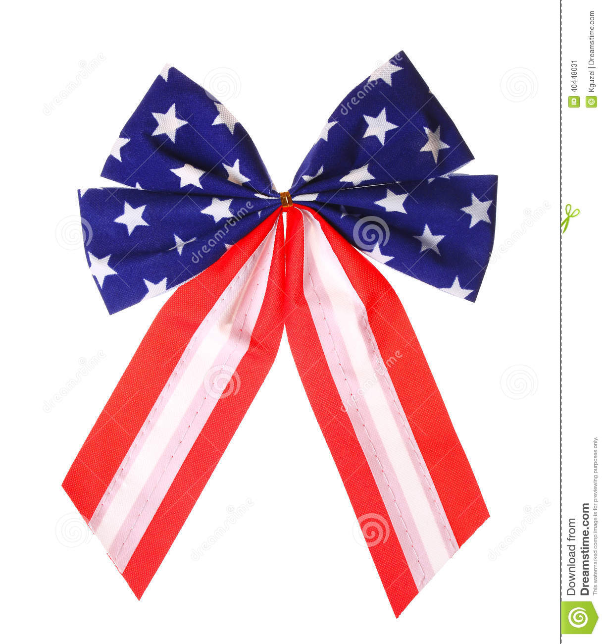 American Flag  Patriotic Bow Isolated Stock Photo   Image  40448031