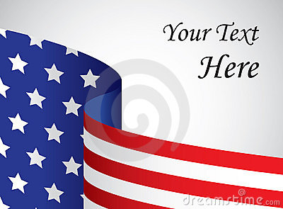 American Flag With Space To Add Your Own Text
