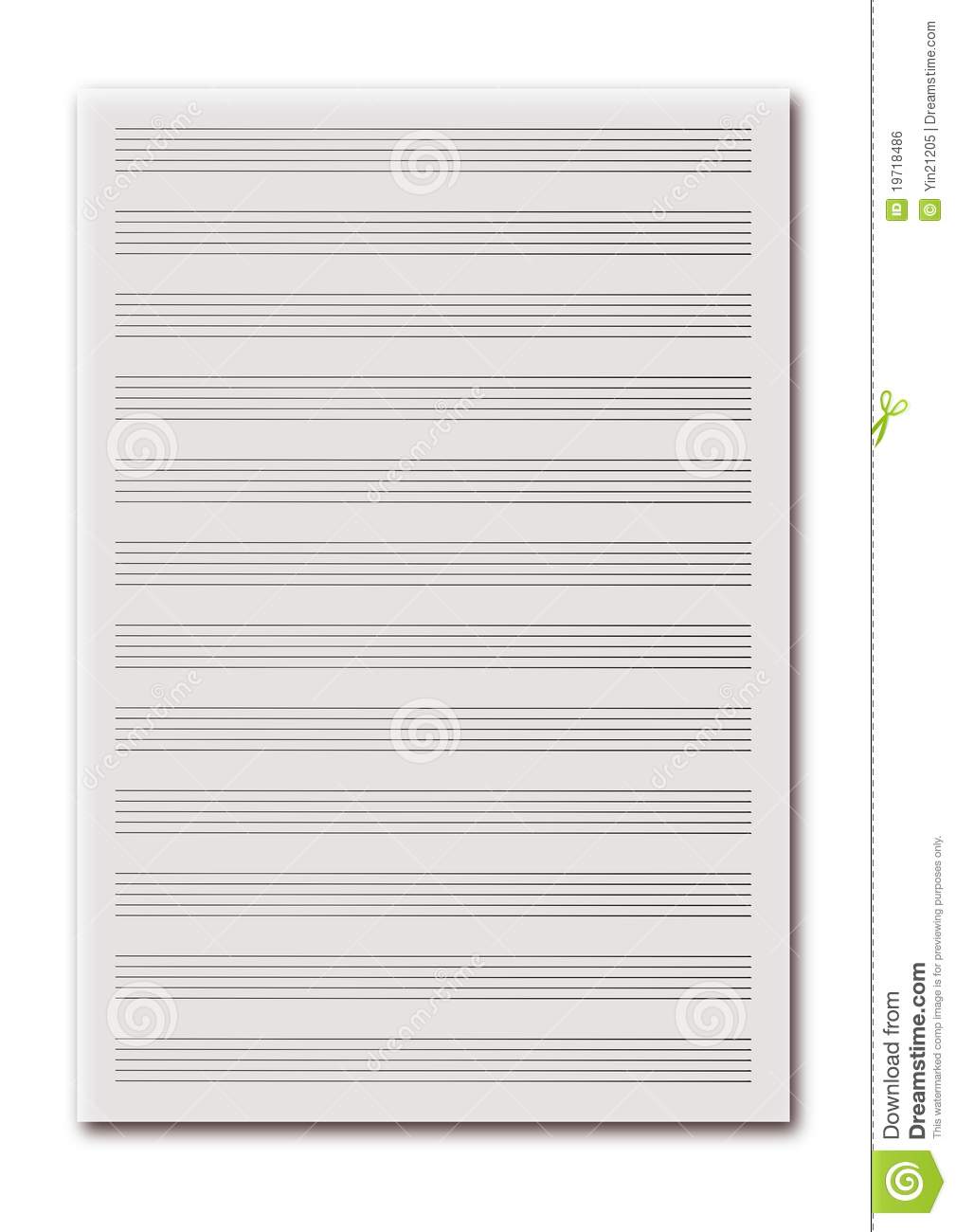 Blank Music Sheet Royalty Free Stock Image   Image  19718486