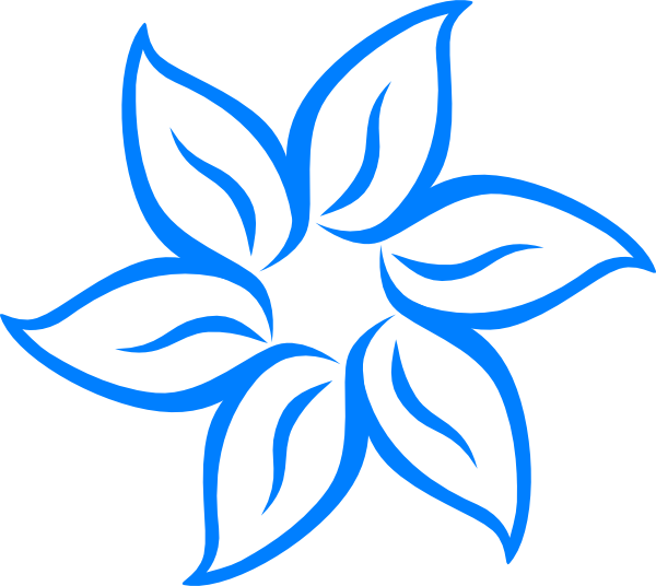 Blue Flower Clip Art At Clker Com   Vector Clip Art Online Royalty    