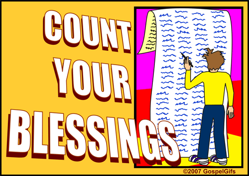 Clip Art Image  Count Your Blessings   Name Them All And Remember
