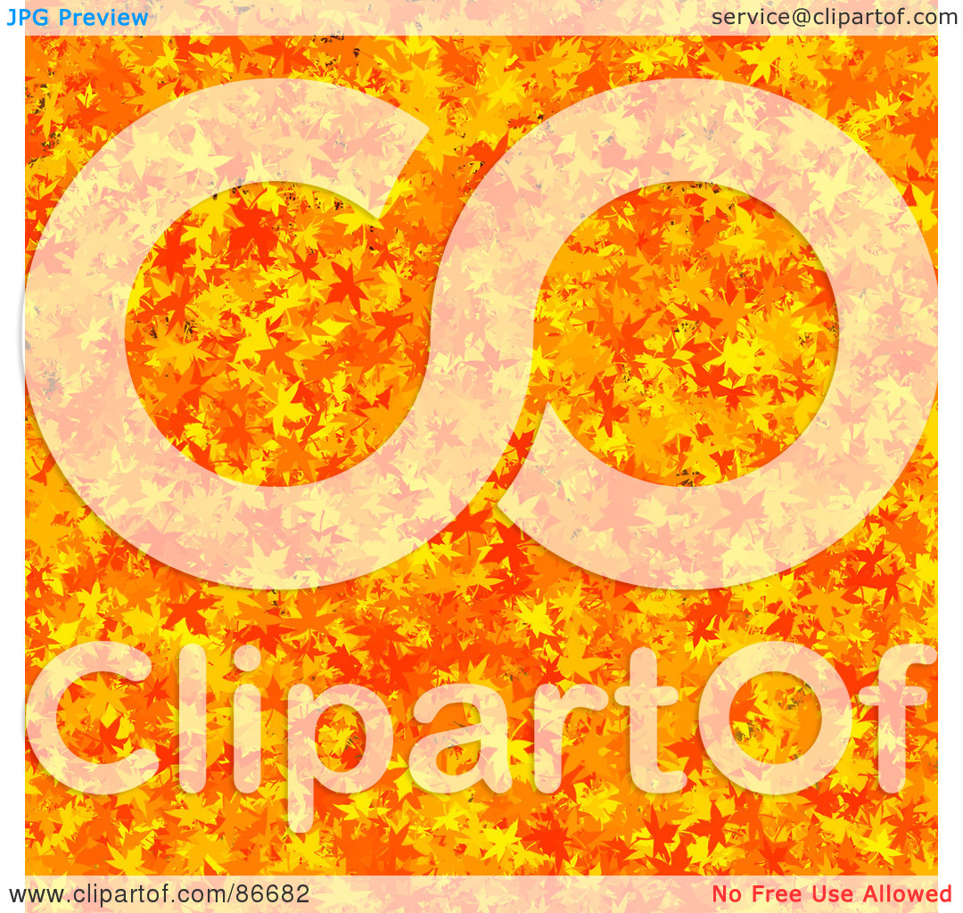 Free  Rf  Clipart Illustration Of A Background Of Small Fall Leaves