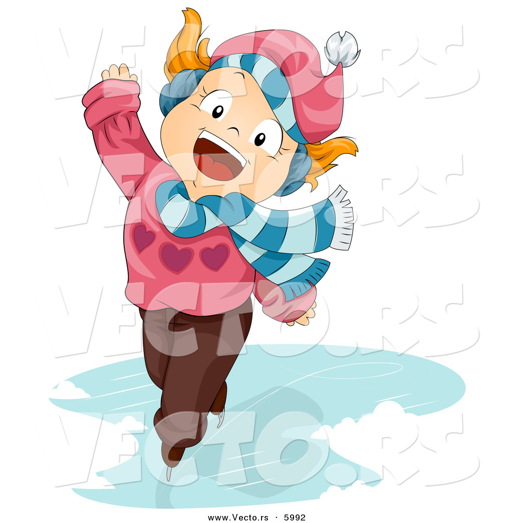 Girl Singing Clipart Vector Of A Happy Cartoon Girl Singing And Ice