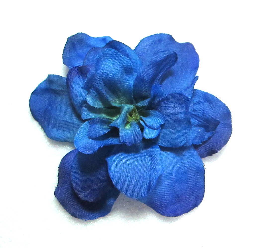 Hairflowers Net Small Royal Blue Delphinium Flower Hair Clip