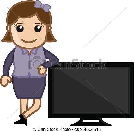 Little Girl Watching Tv Clipart Can Stock Photo Csp14804543 Jpg