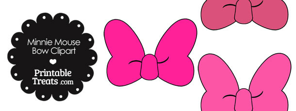 Minnie Mouse Bow Clipart In Shades Of Pink
