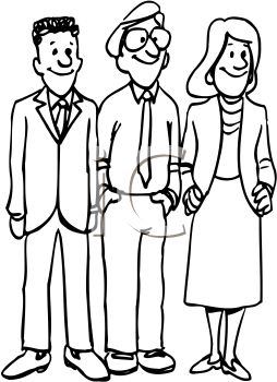 Office Workers Or Employees   Royalty Free Clipart Picture