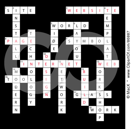 Rf Clipart Illustration Of A Web Design Vocabulary Crossword Puzzle